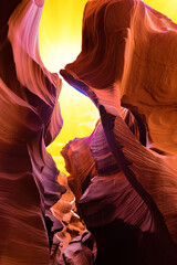 Magical Canyon Antelope near page arizona usa. Breathtaking slot canyon with amazing colorful...