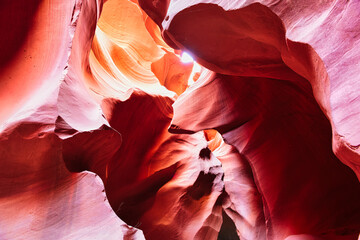 Magical Canyon Antelope near page arizona usa. Breathtaking slot canyon with amazing colorful...