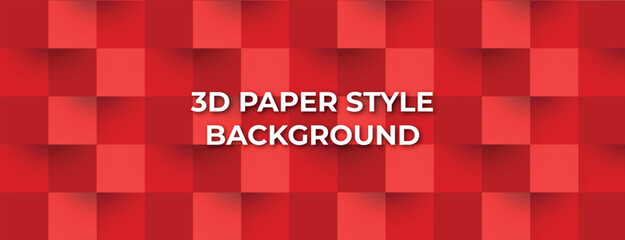 Luxury Red 3D Paper Style Background