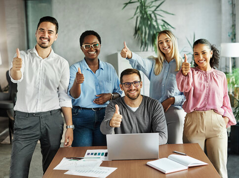 businessman business team businesswoman success meeting office teamwork thumb up approval diversity unity hand support thumbs up happy sign
