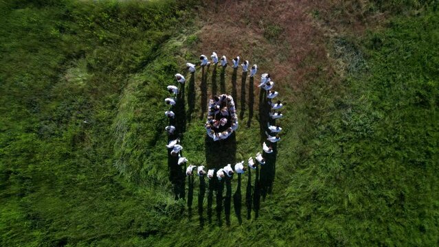 People perform a ritual