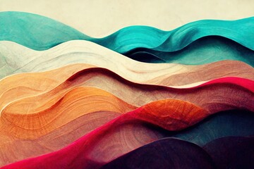 Abstract colorful waves and lines