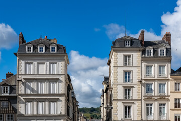 Pont-Audemer, beautiful city in Normandy, luxury houses 
