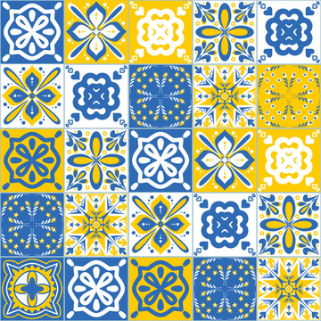 Contrasting pattern for decorative ceramic tiles, vector illustration for design
