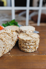 Rice round dietary loaves for healthy eating. Healthy Eating.