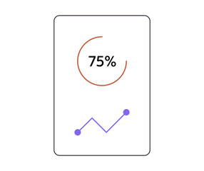Business data analysis and effective management analyzing information, graphs flat vector illustration.