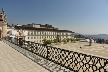 View from Via Latina over elegant Paço das Escolas square of Coimbra University, the Western...