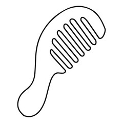 Hairbrush. Comb. Hair care. Vector graphics on a white background.