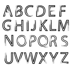 hand drawn alphabet
