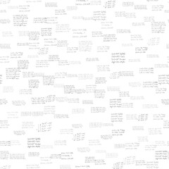 Fototapeta premium chemical formulas. scientific, educational background on white. seamless pattern. hand drawn.