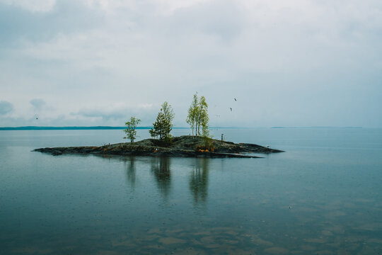 iland in a lake