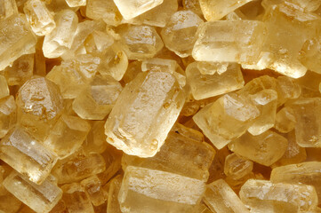 unrefined brown sugar crystal