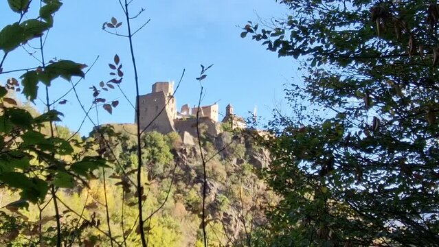 A hiking trail known as the Three Castles walk in Eppan, Italy.