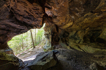 Hiking in the Alum Cove Trail