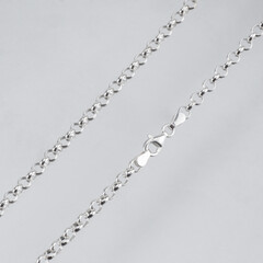 silver chain isolated on white background