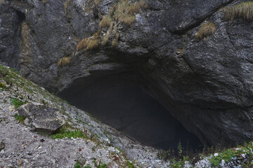 Cavern in the limestone mountains