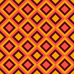 Retro Warm pattern in vintage style of the 60s and 70s. Vector illustration