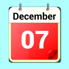 December 7 - inscription on wooden cubes and a place for your inscription