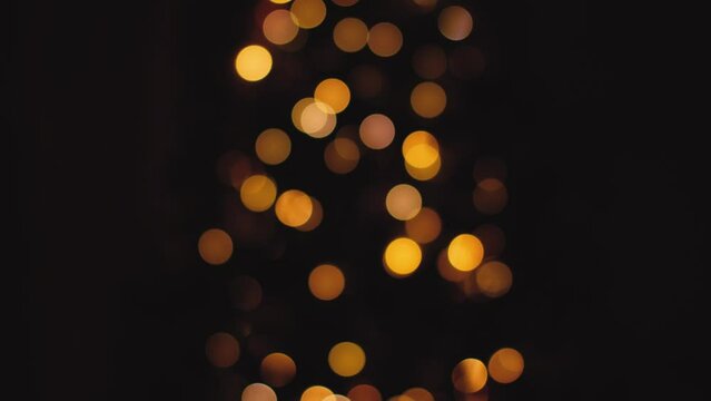 Christmas tree lights with nice bokeh. High quality 4k footage