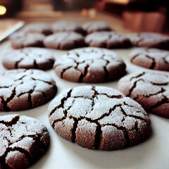 chocolate chip cookies on table