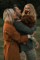 Fototapeta premium Playful with family in the park