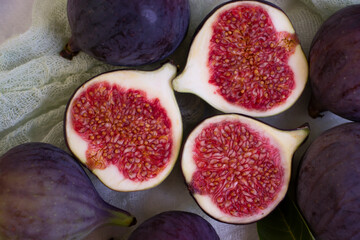 Fresh figs on old background