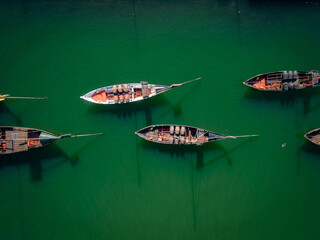 Traditional Rabelo boat on the River Douro in Porto, Portugal