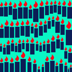Abstract candle pattern