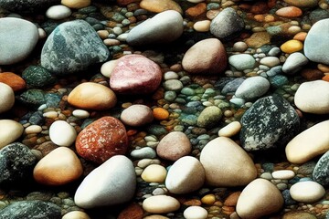 River Lake Rocks Stone Gem Jewel Seamless Texture Pattern Tiled Repeatable Tessellation Background Image