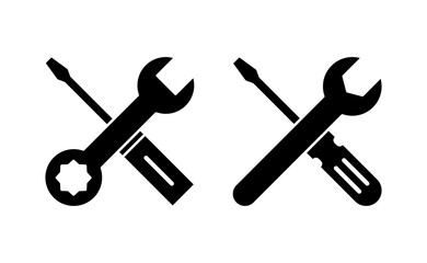 Repair tools icon vector for web and mobile app. tool sign and symbol. setting icon. Wrench and screwdriver. Service