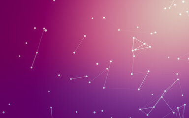 Fototapeta premium Abstract background. Molecules technology with polygonal shapes, connecting dots and lines. Connection structure. Big data visualization.