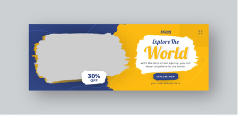 Travel social media facebook cover web banner