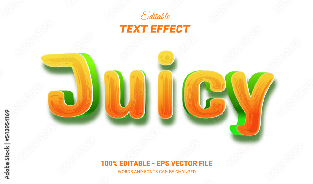 Canvas Prints juicy editable 3d text effect vector