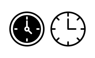 Clock icon vector for web and mobile app. Time sign and symbol. watch icon
