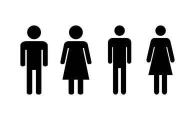 Man and woman icon vector for web and mobile app. male and female sign and symbol. Girls and boys