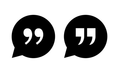 Quote icon vector for web and mobile app. Quotation mark sign and symbol
