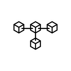 blockchain icon set, blockchain vector set flat design sign symbol