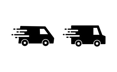 Delivery truck icon vector for web and mobile app. Delivery truck sign and symbol. Shipping fast delivery icon