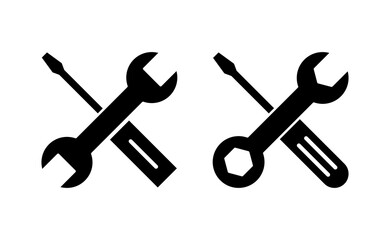 Repair tools icon vector for web and mobile app. tool sign and symbol. setting icon. Wrench and screwdriver. Service
