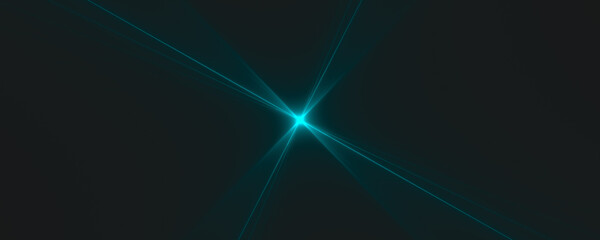 blue light beam on black background