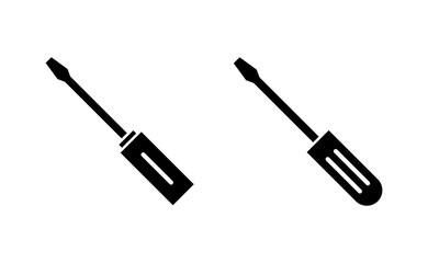 Obraz premium Screwdriver icon vector for web and mobile app. tools sign and symbol