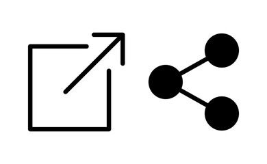 Share icon vector for web and mobile app. Sharing sign and symbol