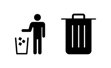 Trash icon vector for web and mobile app. trash can icon. delete sign and symbol.