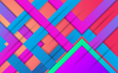 Abstract Colorful gradient geometric with pink shape background