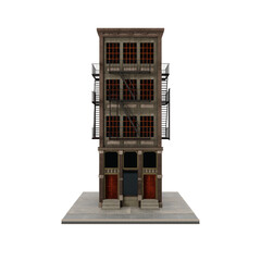 Classic Apartment Building isolated