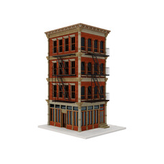 Classic Apartment Building isolated