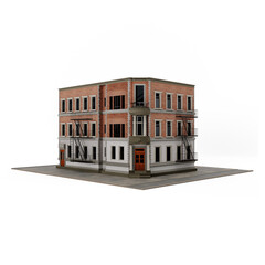Classic Apartment Building isolated
