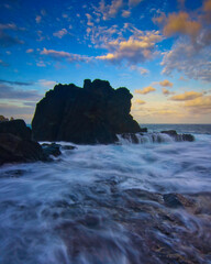 sunset over the ocean