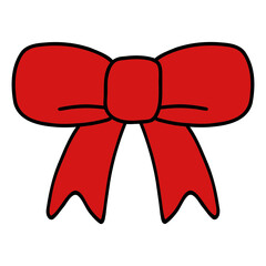 Red ribbon Filled clipart