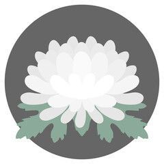 국화꽃 추모 일러스트 벡터 이미지